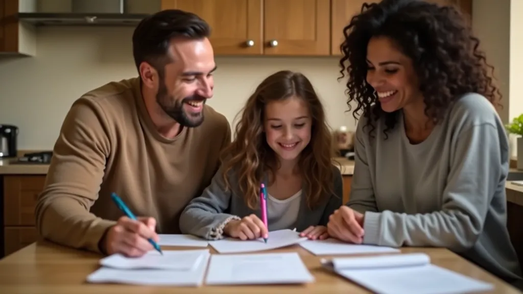 Irish family planning household budget and finances together