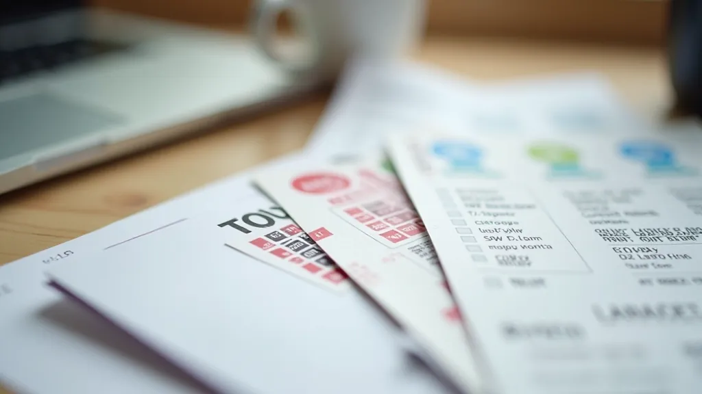 Loyalty card collection spread on desk, shopping receipts with discounts highlighted, budgeting setup
